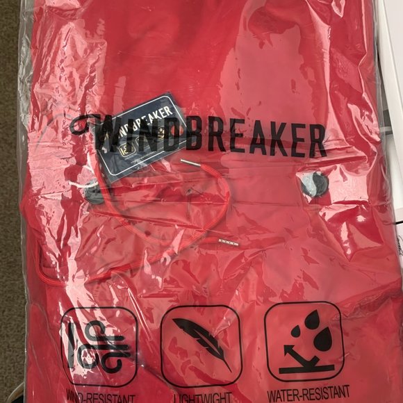 Water Resistant Oversized Hooded Windbreaker Rain Jacket - Picture 6 of 6